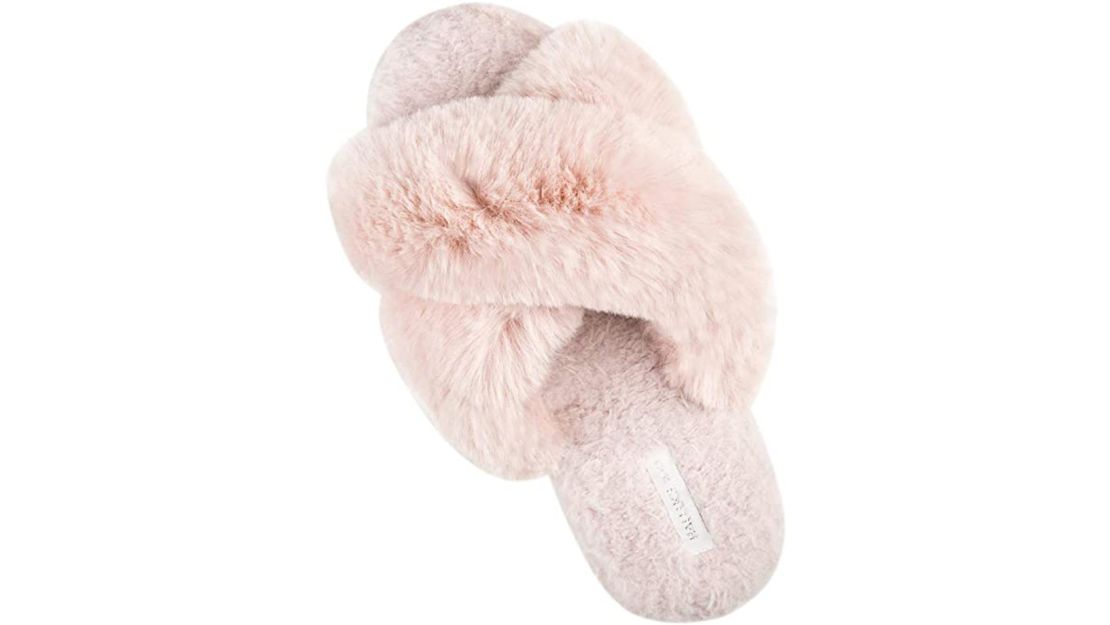 Halluci Crossband Soft Plush Fleece House Slippers