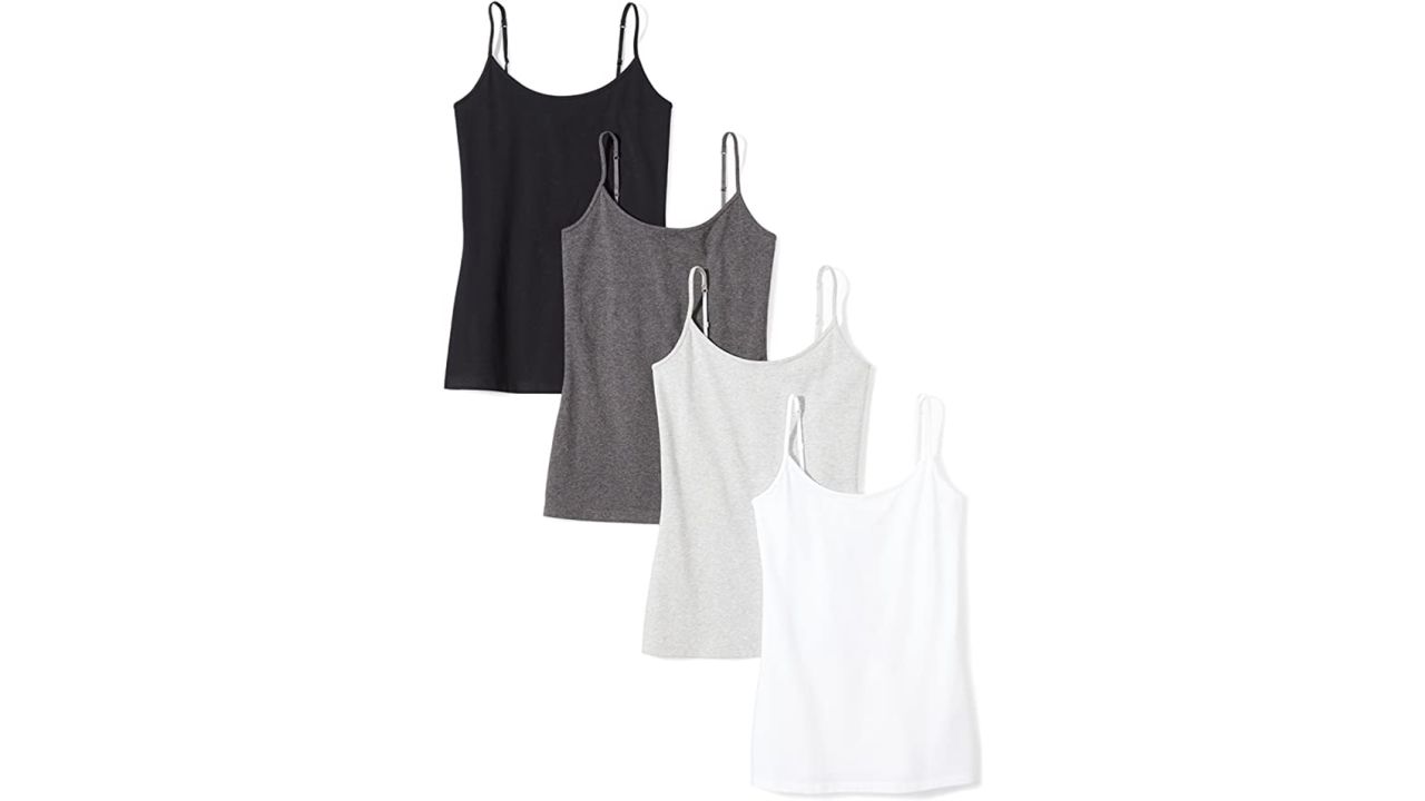 Amazon Essentials Slim Fit Camisole, 4-Pack