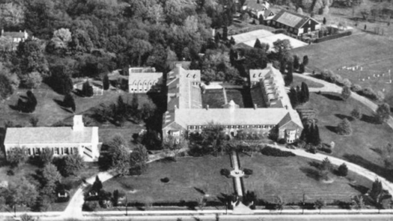 The Nebraska Avenue communications complex in Washington that was used for top-secret codebreaking during WWII is shown from above.