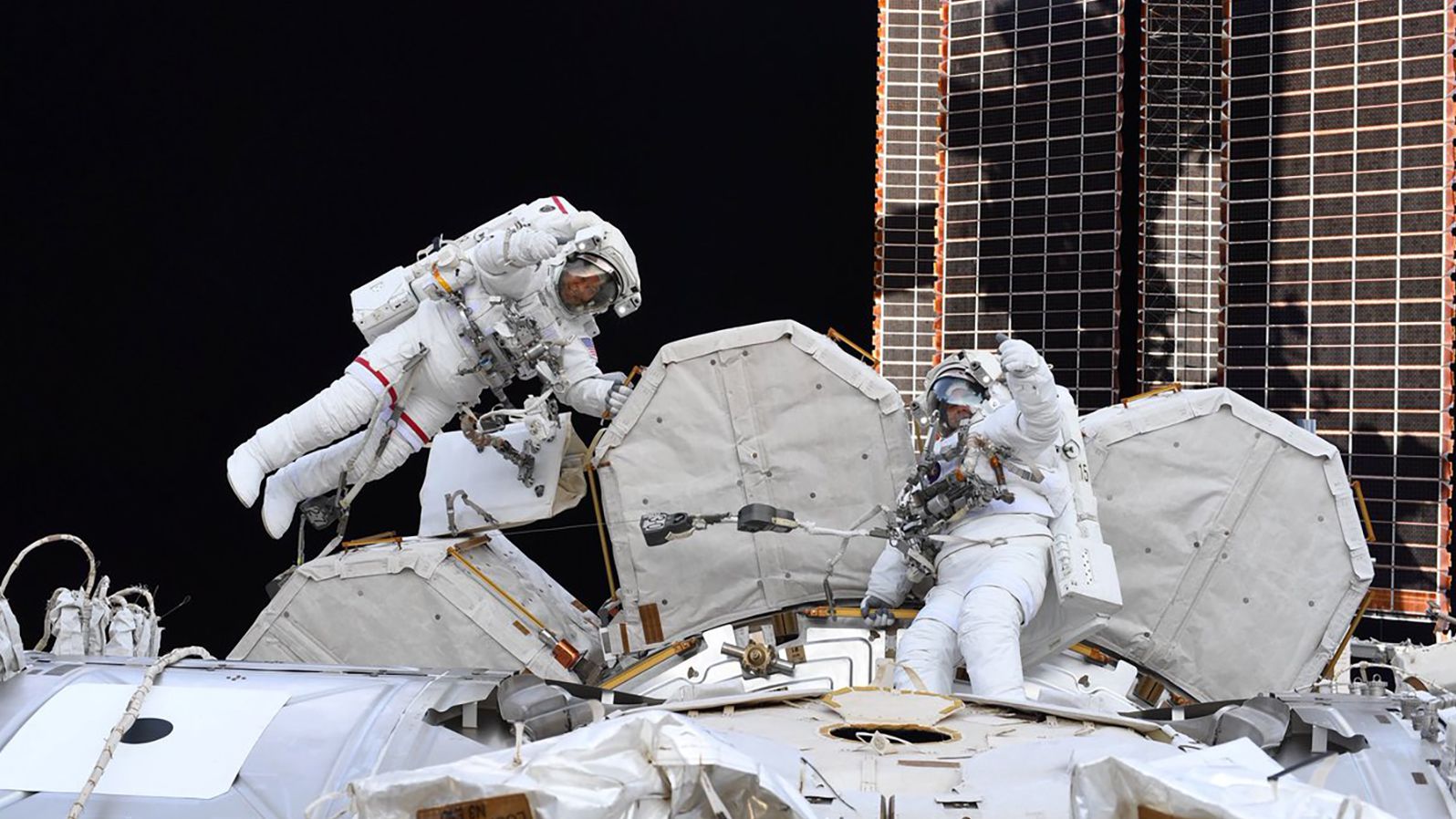 On July 21, Hurley tweeted: "Two of the best ever Spacewalkers, each on their 10th EVA today. Congratulations on an amazing accomplishment @Astro_SEAL and @AstroBehnken!" Behnken was joined by NASA astronaut Chris Cassidy.
