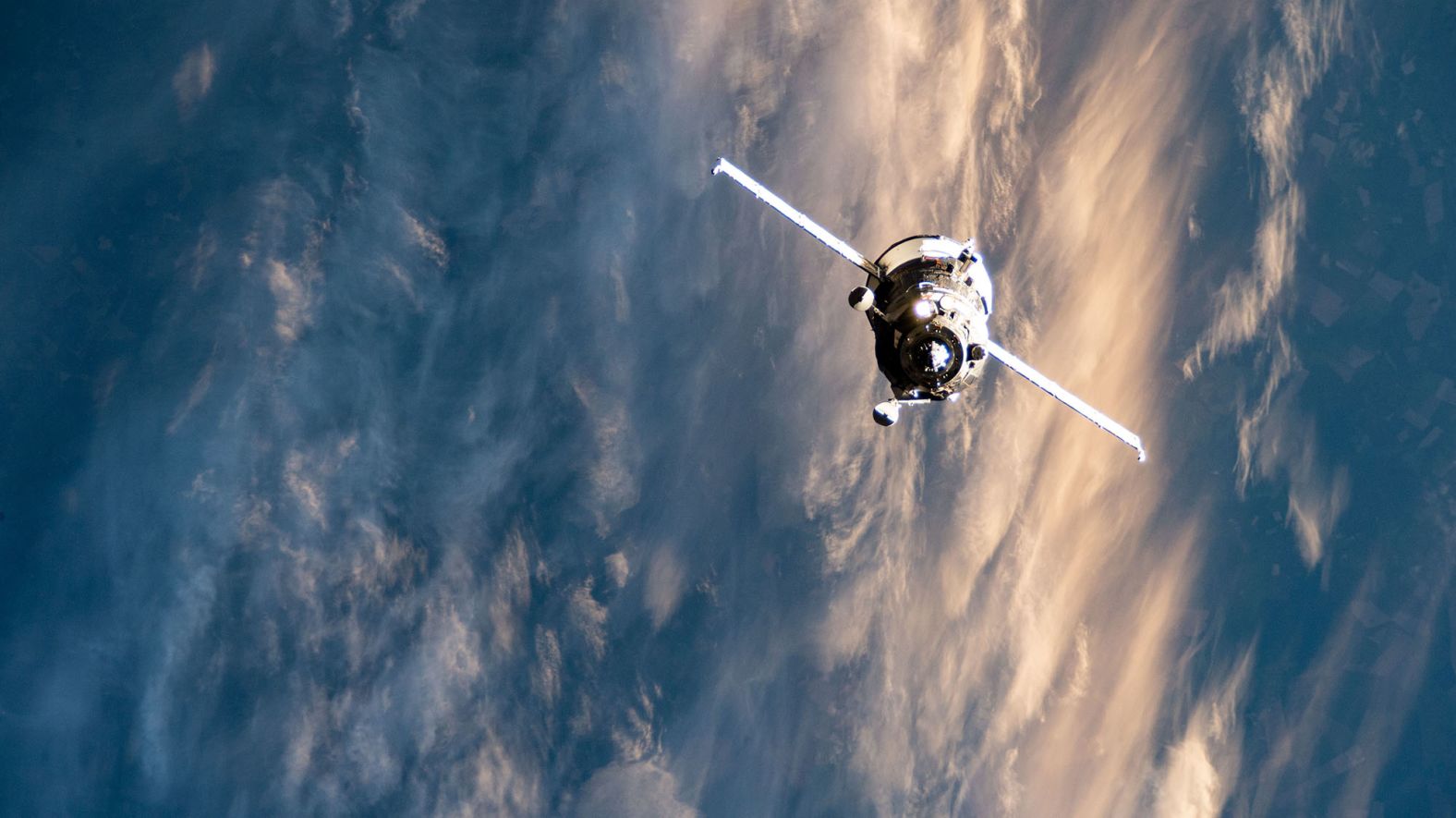 Russia's Progress 76 resupply ship, packed with nearly three tons of food, fuel and supplies, approaches the International Space Station above Ukraine on July 23.