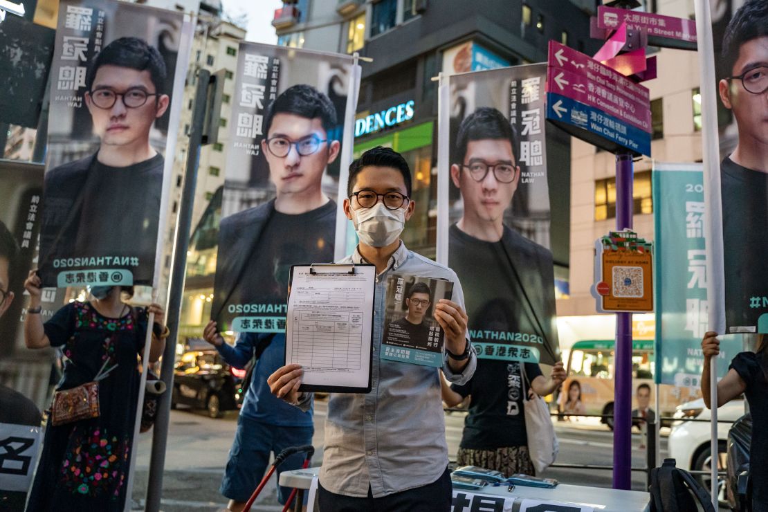 Pro-democracy activist Nathan Law on June 19, 2020 in Hong Kong.