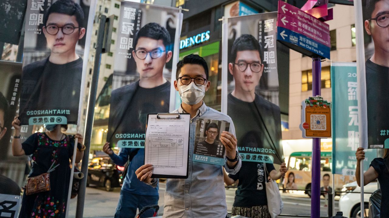 Pro-democracy activist Nathan Law on June 19, 2020 in Hong Kong.