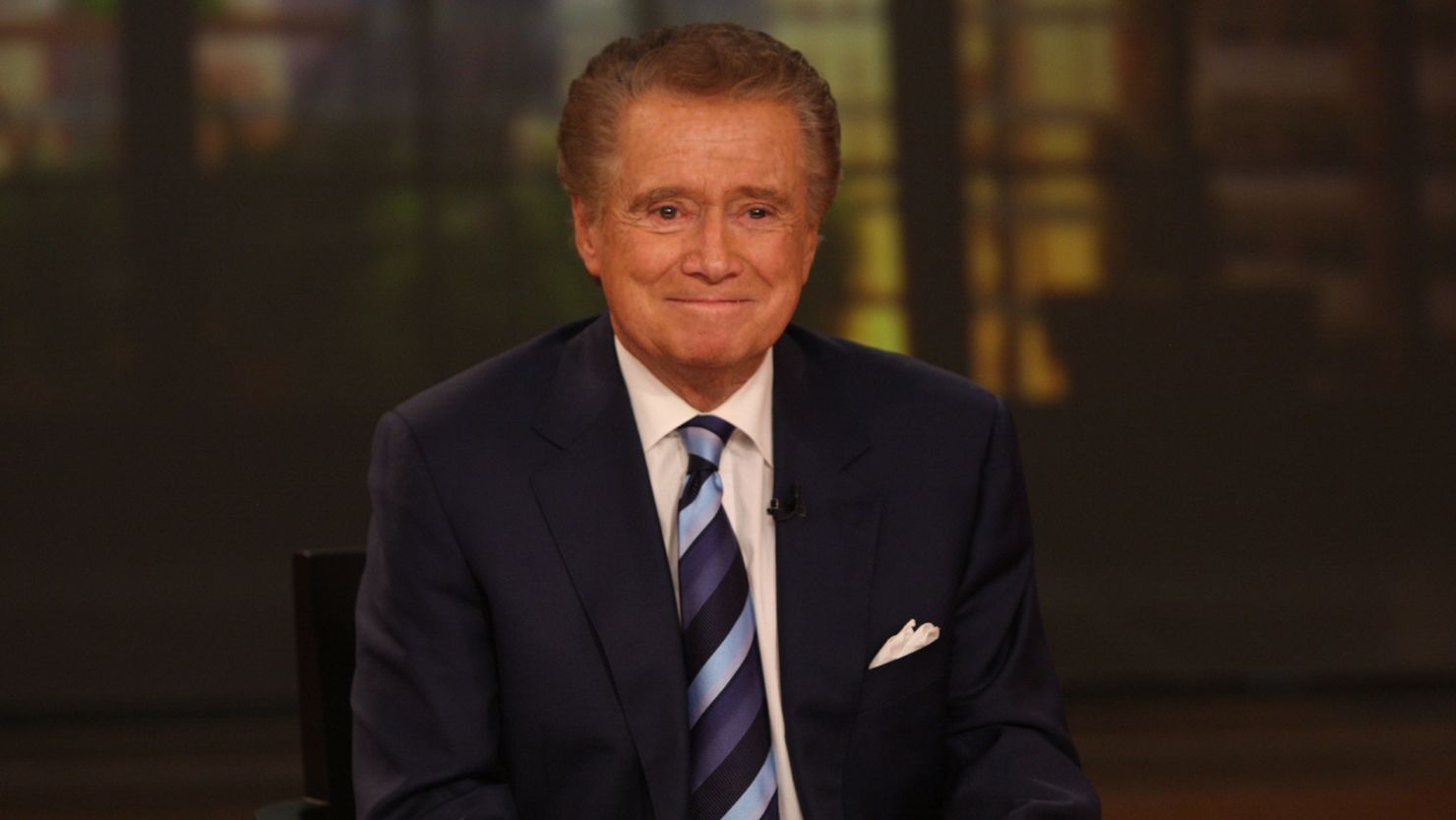 Regis Philbin at a November 2011 press conference on his departure from "Live with Regis and Kelly."