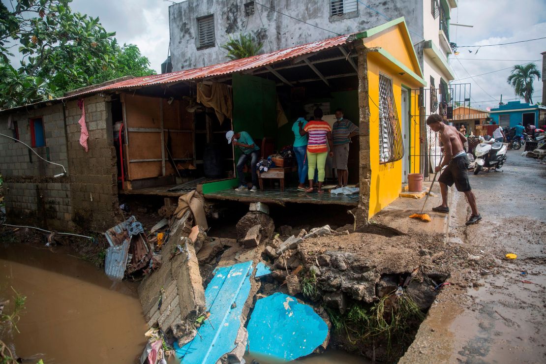 This home was destroyed by flooding from the Magua River in Hato Mayor, northwest of Santo Domingo, in the Dominican Republic. 