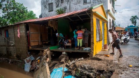 This home was destroyed by flooding from the Magua River in Hato Mayor, northwest of Santo Domingo, in the Dominican Republic. 