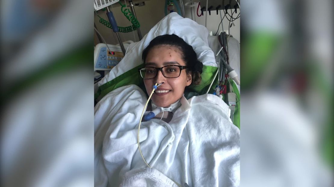 Mayra Ramirez in the hospital