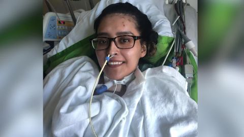 Mayra Ramirez in the hospital
