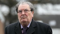 Former Northern Ireland politician and Joint 1998 Nobel Peace Prize Winner, John Hume, attends the funeral service for Irish priest Father Alec Reid at Clonard Monastery in Belfast, Northern Ireland, on November 27, 2013. Reid, who died aged 82, was an Irish priest who acted as a broker between the IRA and the British Government in a bid to end Northern Ireland's 30-year armed conflict.  