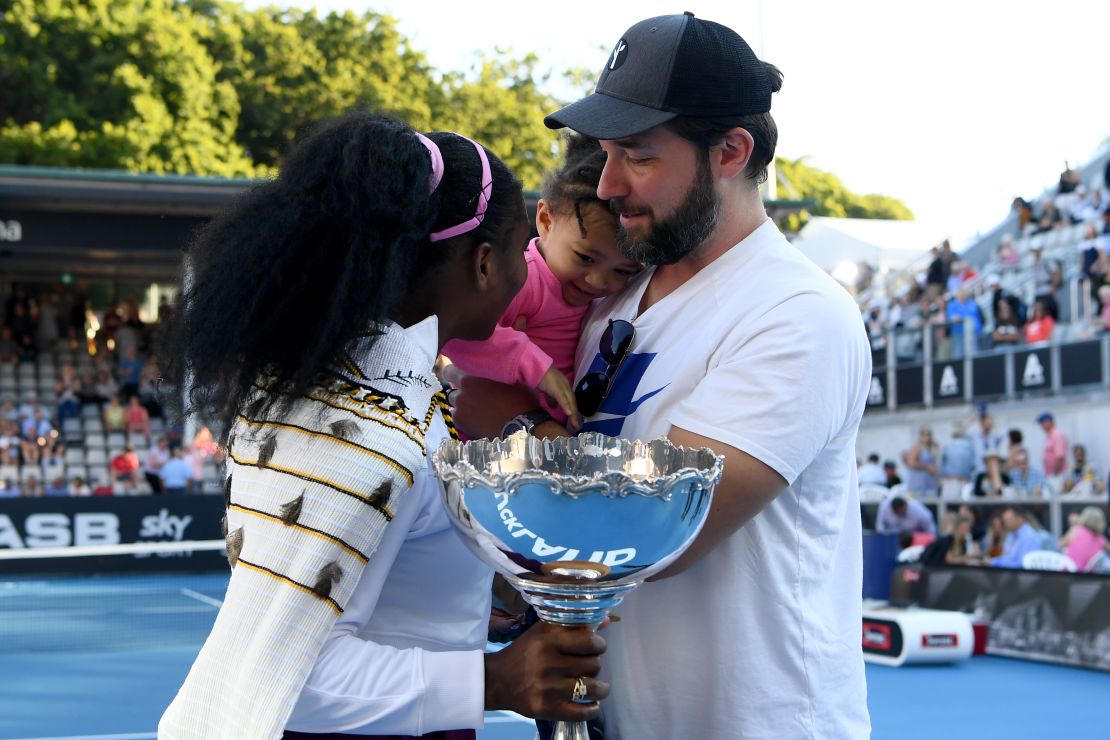 Williams and Ohanian with their daughter Alexis Olympia.