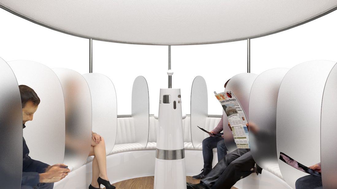 <strong>360-degree views:</strong> The layout ensures 360-degree access to seats, so passengers don't have to get too close to anyone to sit down.  