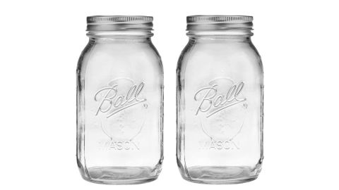 Ball Regular Mouth 32-Ounce Mason Jars With Lids and Bands, 2-Pack
