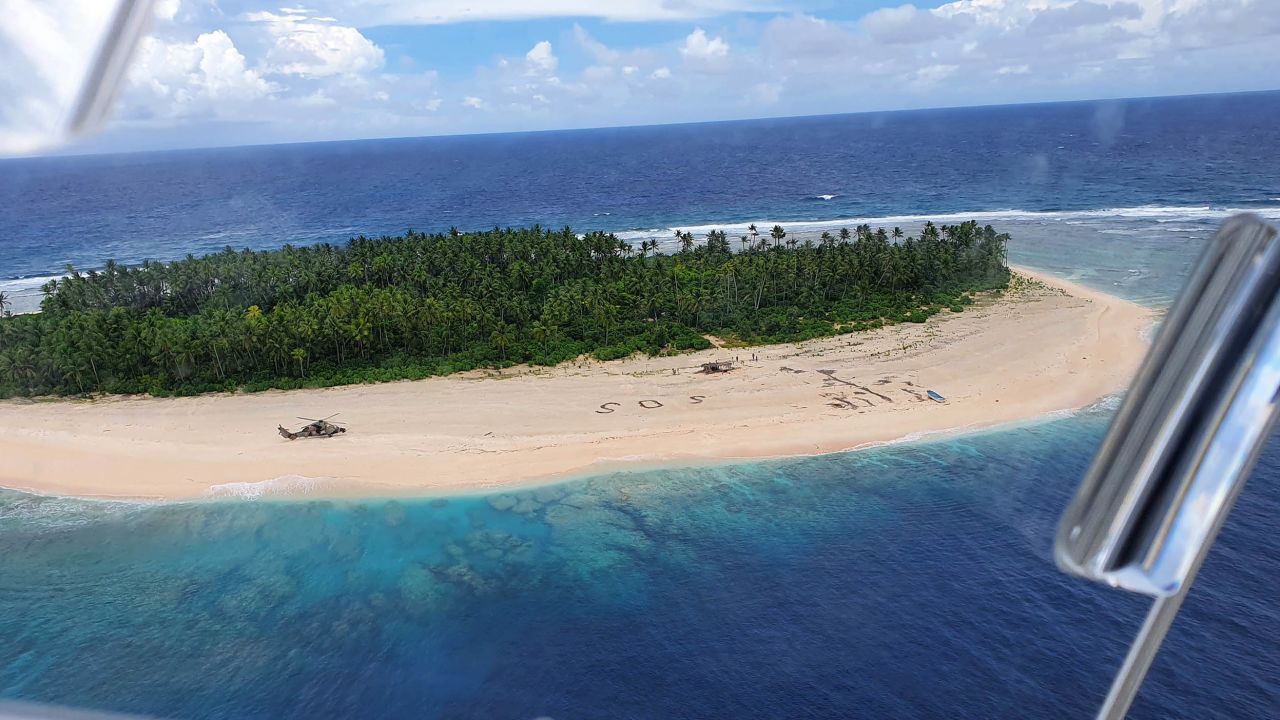 Three men from the Federated States of Micronesia on the beach of Pikelot Island were found after a combined US and Australian search.