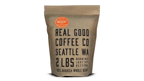Real Good Coffee Co Whole Bean Coffee Breakfast Blend Light Roast