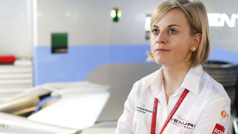 Susie Wolff during the Formula-E Race on March 23, 2019. in Hainan, China. 