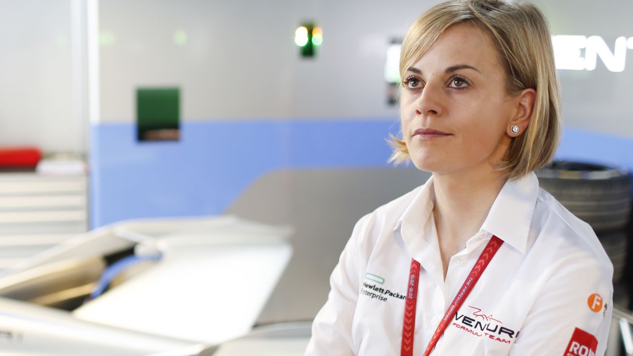Susie Wolff during the Formula-E Race on March 23, 2019. in Hainan, China. 