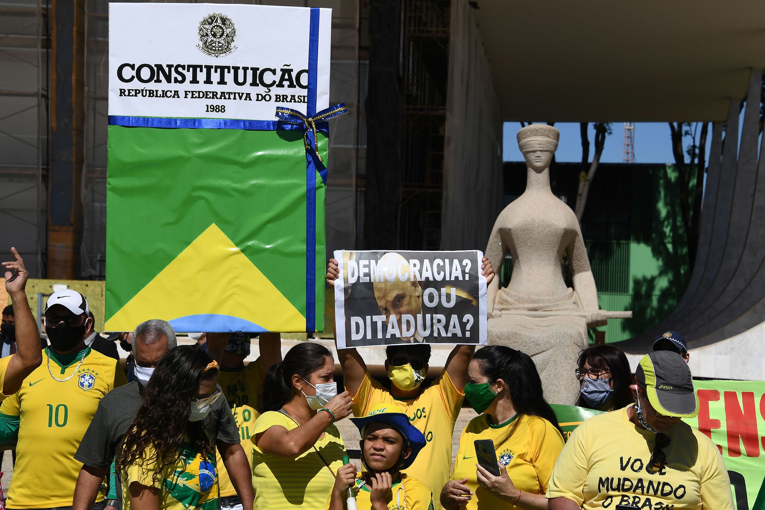 Leftwing Brazilians hope to reclaim football jersey from Bolsonaro