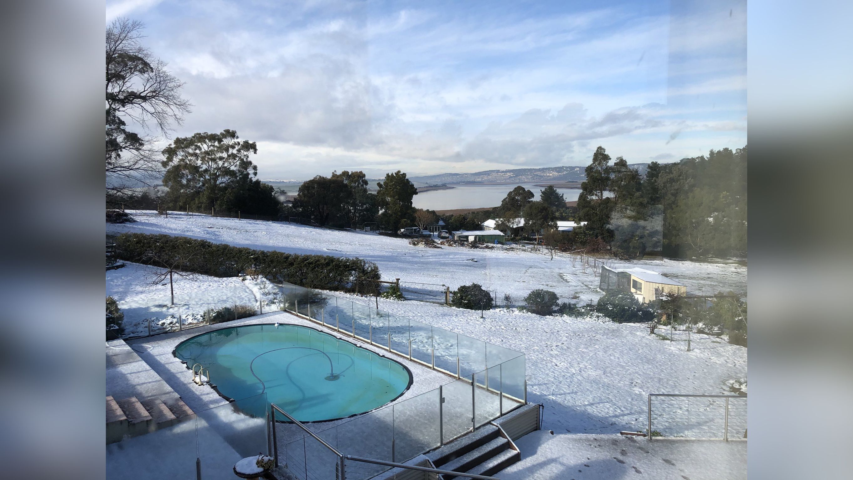 A rare dusting of snow fell this week in the Australian island state. 