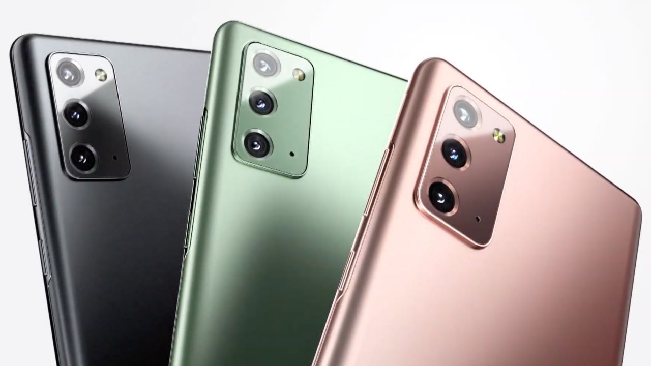 The new Note 20 comes in three colors: gray, green and bronze and will go on sale August 21.