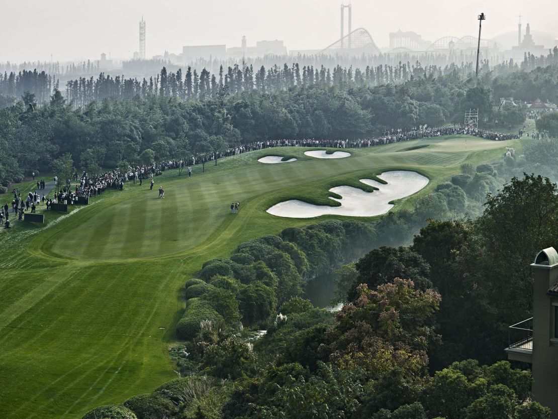 The 16th hole of the Sheshan International Golf Club during the HSBC Champions Tournament.