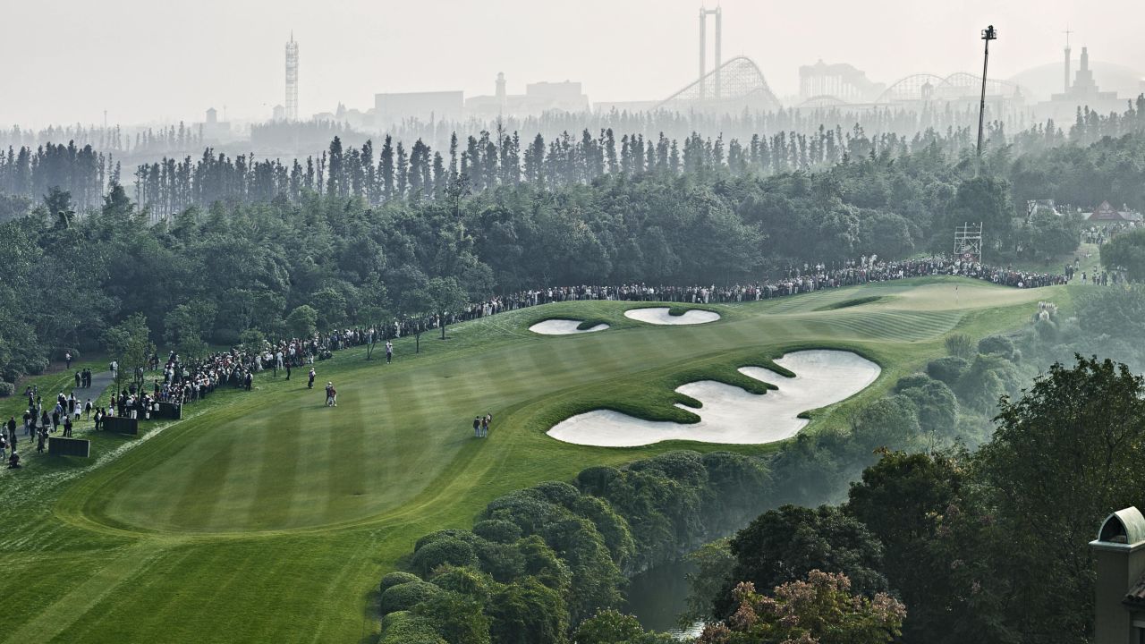 The 16th hole of the Sheshan International Golf Club during the HSBC Champions Tournament.