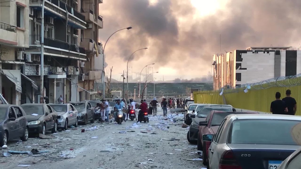 Beirut explosion aftermath