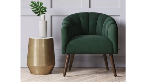 Project 62 Gwynne Modern Barrel Chair With Channel Seams