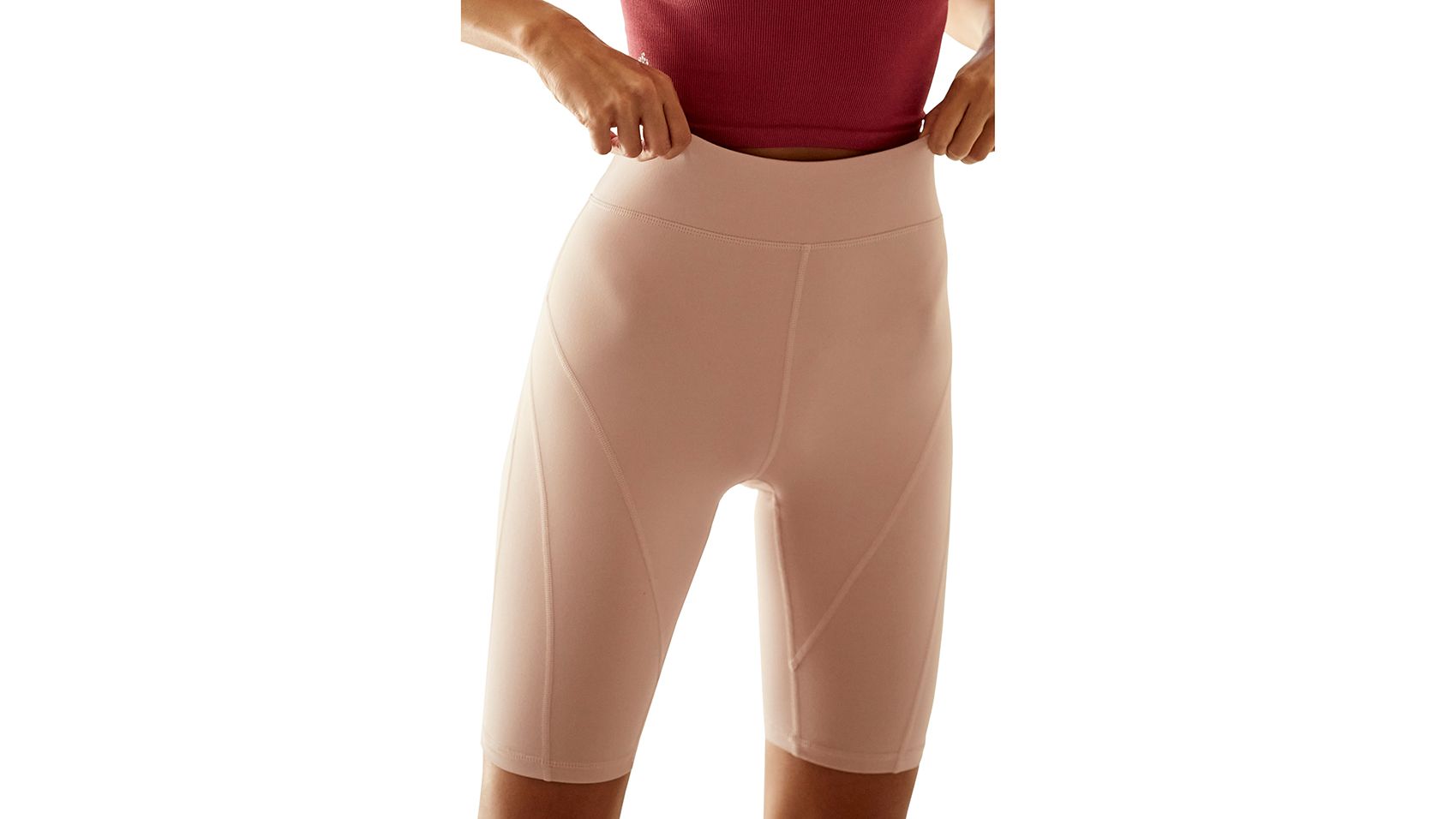 Free People Fp Movement Seamless Shorts In Peach Horizon