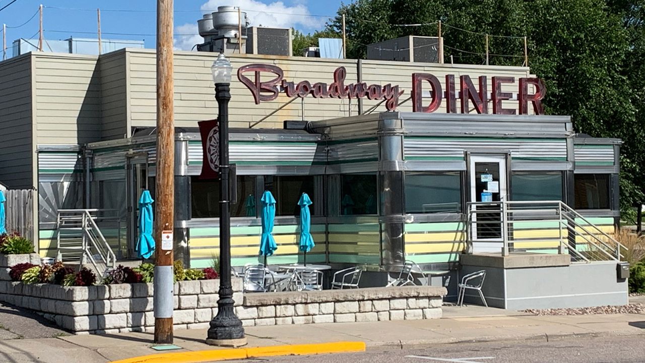 Located in downtown Baraboo, Wisconsin, Broadway Diner is a restored 1954 Silk City Diner that turned their parking lot into a carhop service amid the pandemic.