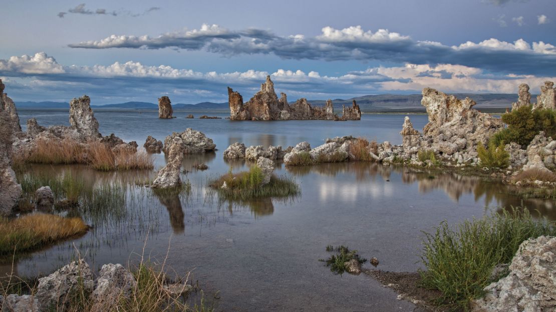 Tufa formations rise up out of Lake Mono.