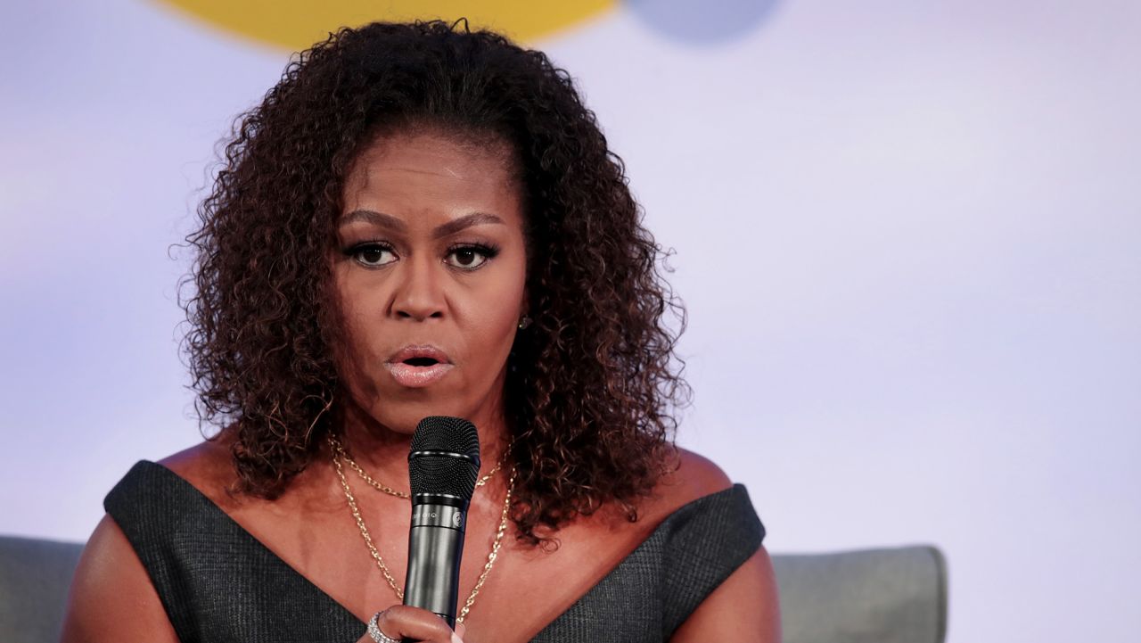 CHICAGO, ILLINOIS - OCTOBER 29: Former first lady Michelle Obama speaks to guests at the Obama Foundation Summit at Illinois Institute of Technology on October 29, 2019 in Chicago, Illinois. The Summit is an annual event hosted by the Obama Foundation. The 2019 theme is "Places Reveal Our Purpose". (Photo by Scott Olson/Getty Images)