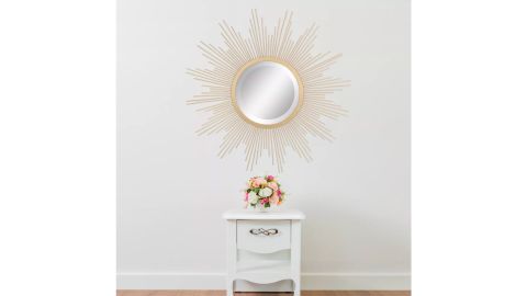 Stonebriar Collection 23-Inch Metal Sunburst Wall Mirror Gold