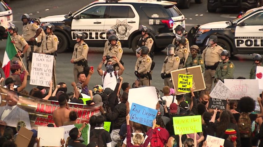 las vegas metro pd at protest