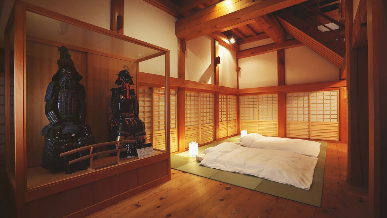 One of Ozu Castle's guestrooms.  