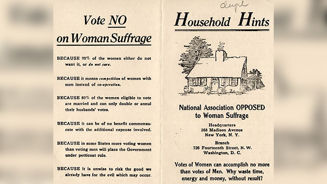 Pamphlet by the National Association Opposed to Woman Suffrage