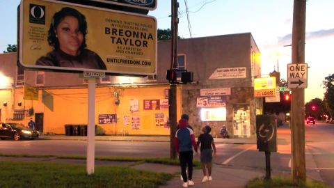 Billboards around Louisville, Kentucky, calling for the officers involved in the killing of Breonna Taylor to be arrested and charged.