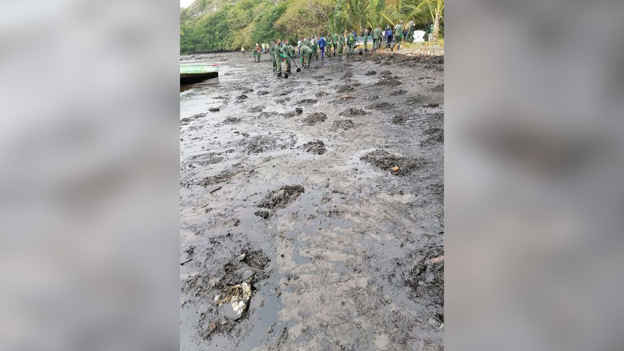 A clean-up operation is underway.