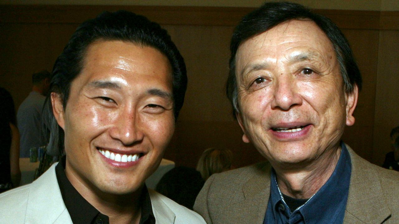 Actor Daniel Dae Kim and Actor James Hong pose at the opening night party for the World Premiere of David Henry Hwang's "Yellow Face" at CTG/Mark Taper Forum, May 20, 2007 in Los Angeles, California. 
