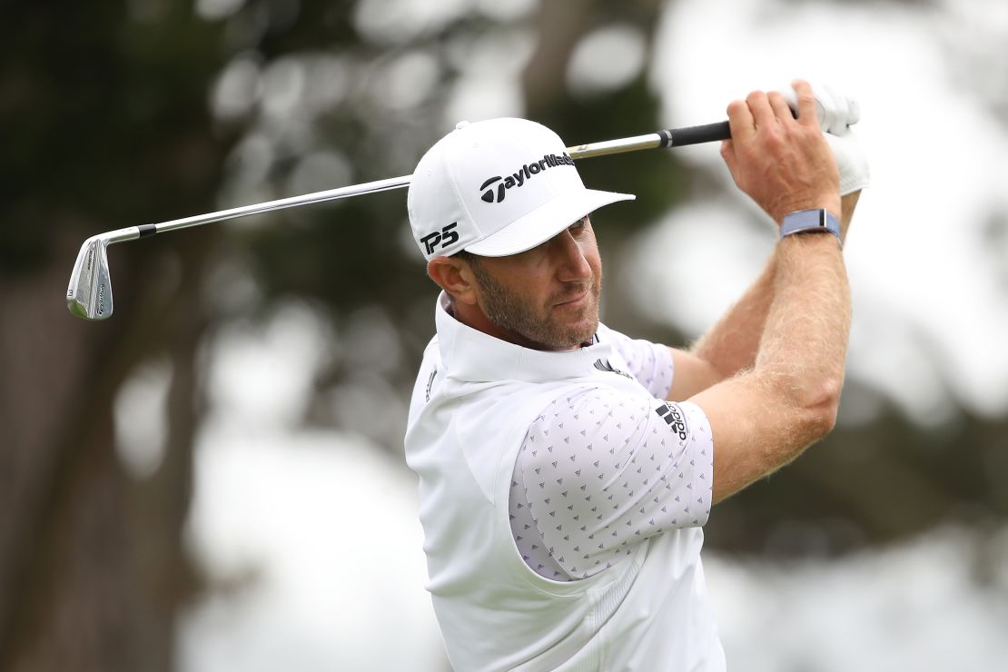 Dustin Johnson charged to the top of the leaderboard at TPC Harding Park with a third round 65 which contained eight birdies.