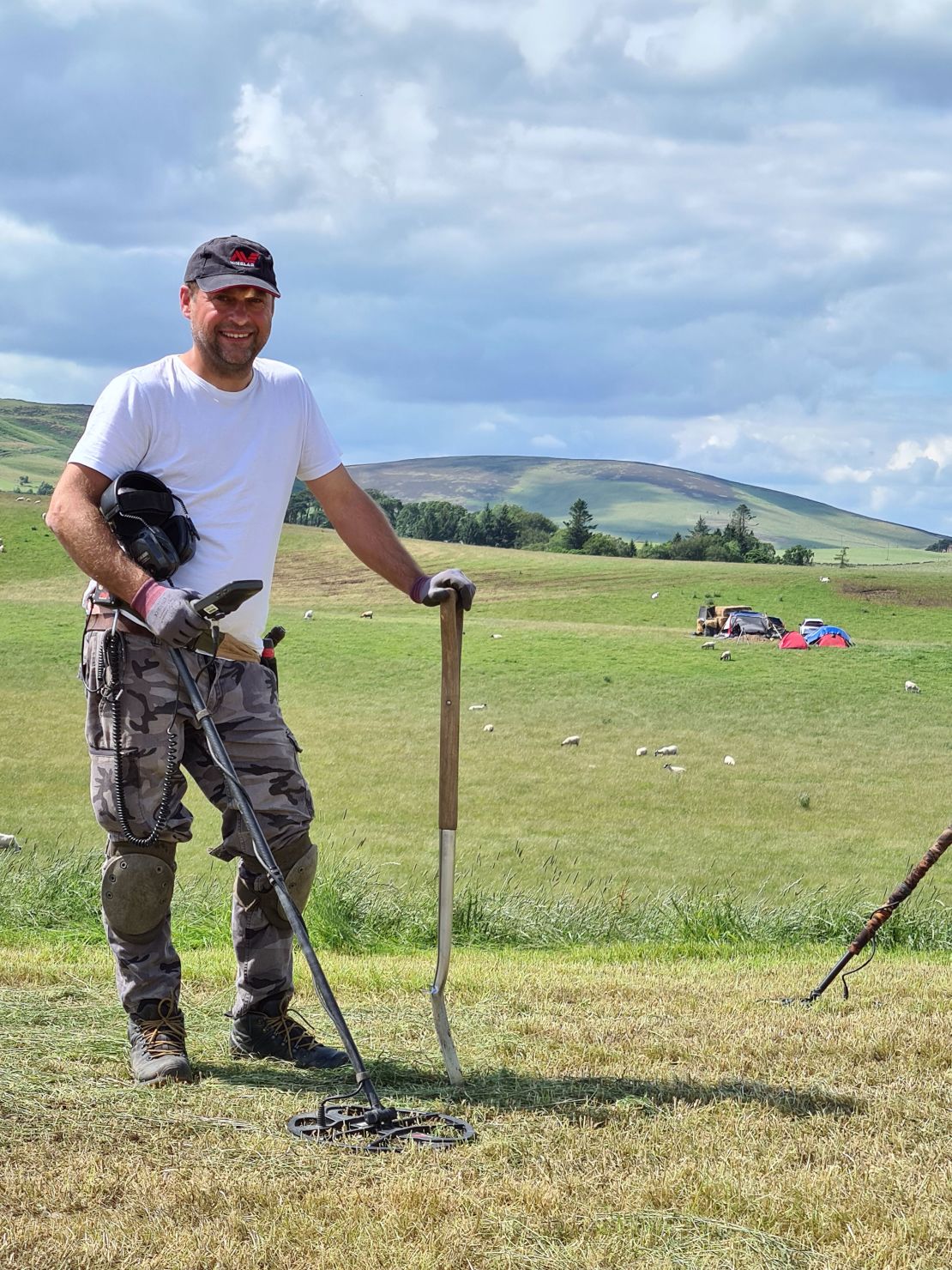 Mariusz Stepien made the rare discovery at a site near Peebles, Scotland.