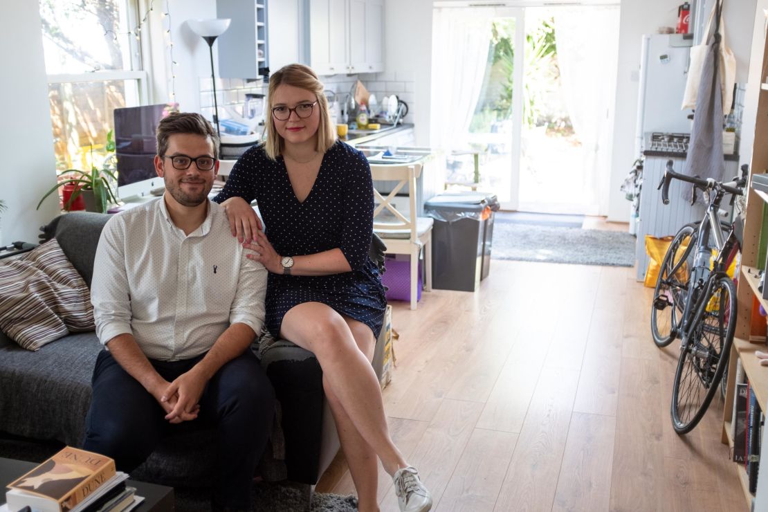 Michael and Agata in their southwest London apartment.