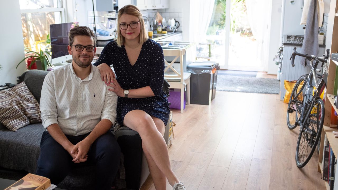Michael and Agata in their southwest London apartment.