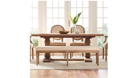 Jacques Antique Brown Natural Linen Dining Chair