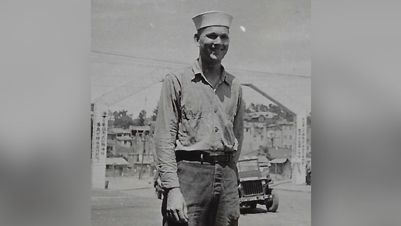 Kenneth Felts in the US Navy when he was deployed to Korea during the Korean War. 