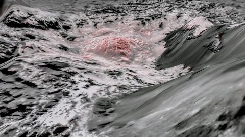 False color was used to highlight the recently exposed brine, or salty liquids, that were pushed up from a deep reservoir under Ceres' crust in the Occator Crater.