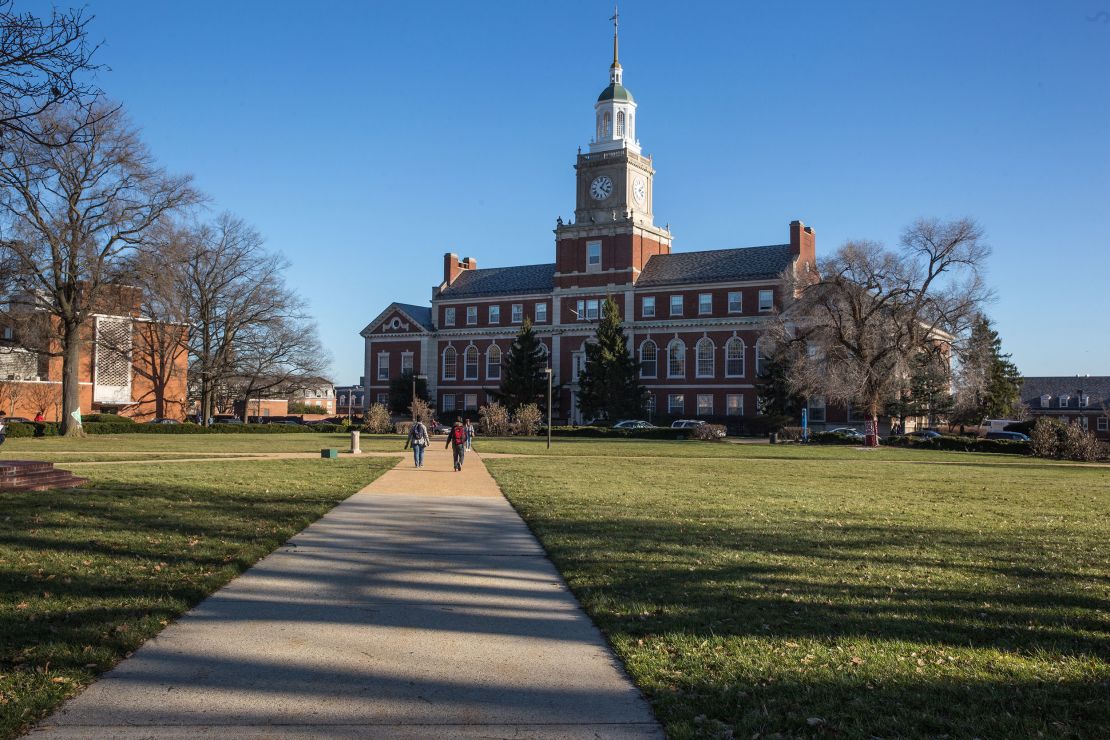 The library at Howard University in Washington. The school's graduates include author Toni Morrison, music mogul Sean "Diddy" Combs and actor Chadwick Boseman.