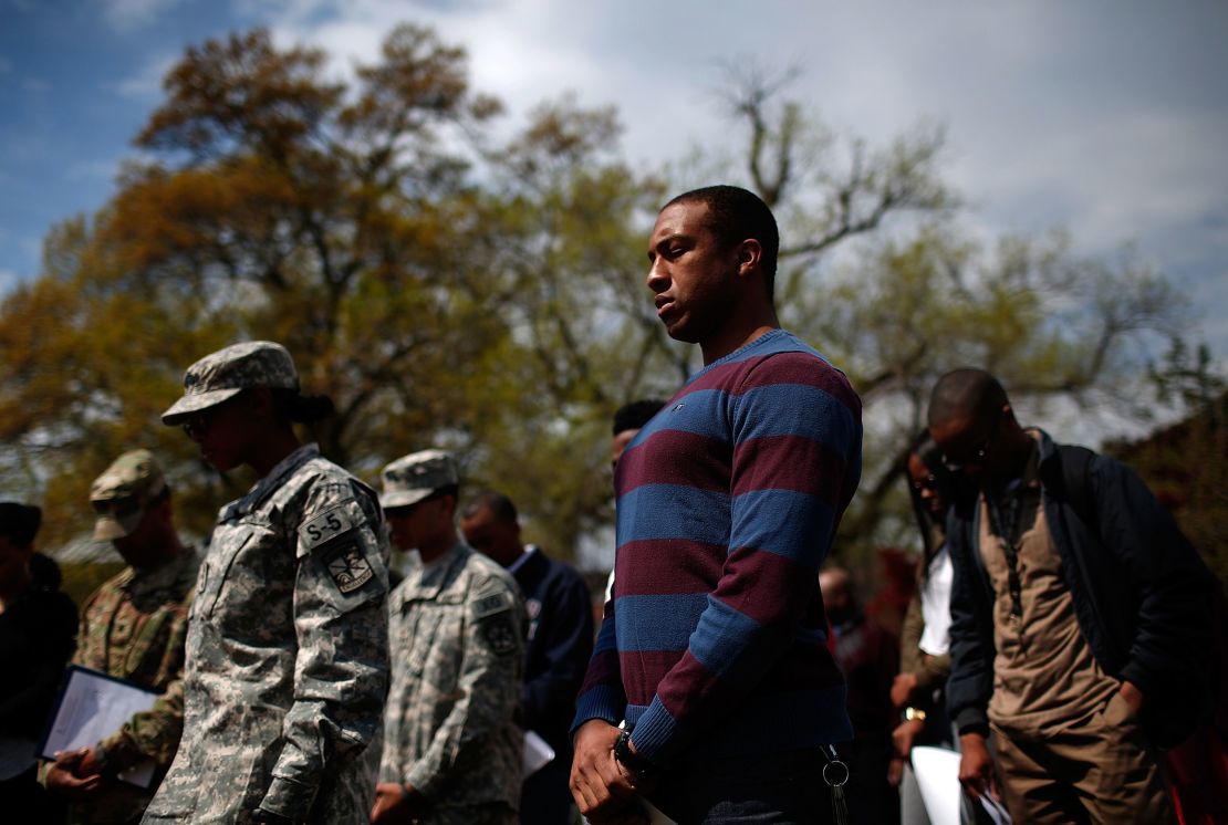 Students at Howard University hold a rally against sexual assault on campus in April 2016. 