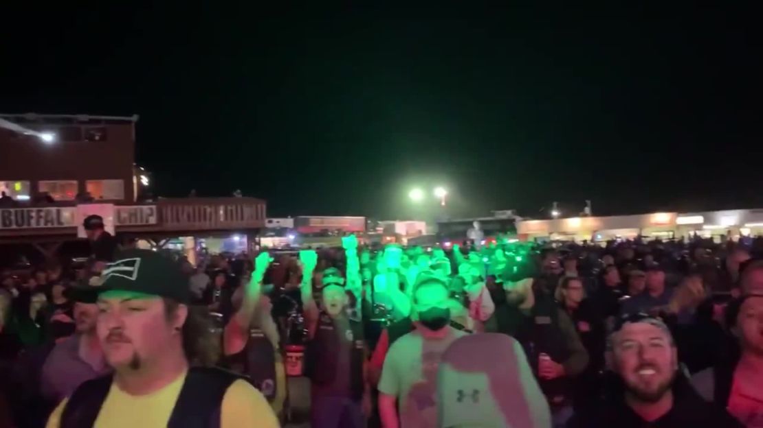 Rock band Smash Mouth played before a packed crowd at the Sturgis Motorcycle Rally in 2020.