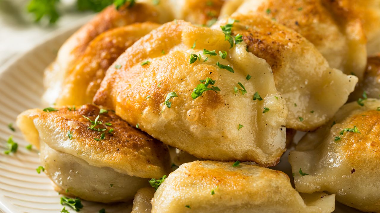 Pierogi are filled dumplings containing either meat, vegetables, cheese, fruit or chocolate.