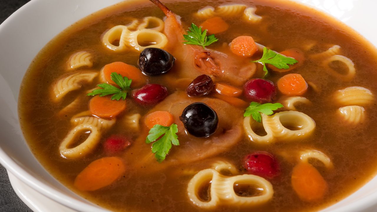 <strong>Czernina: </strong>Years ago, this sweet and sour soup made would be served to a budding groom by the family of the object of his affection, and its shade would indicate whether the answer to his marriage proposal was a "yes" or "no".